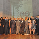 Some of The Root 100 honorees pose on stage with publisher Donna Byrd.